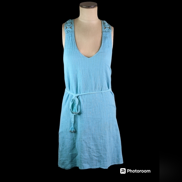 Calypso St Barth Blue Dress With Belt , S, EUC - Picture 3 of 6
